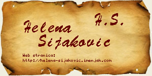 Helena Šijaković vizit kartica